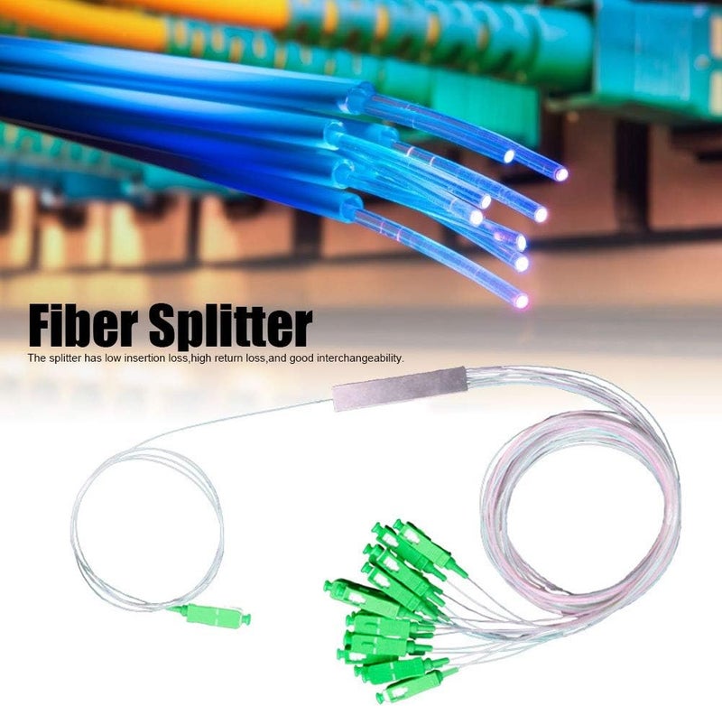 Miskall Micro Fiber Optic Splitter, 1x16 0.9SM SM SC APC PLC Type Optical Splitter 1260-1650nm - Image 3